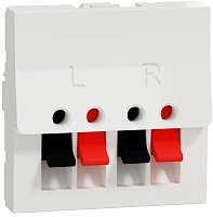 Розетка аудио без рамки Schneider Electric Unica Modular 2-м. 2 мод. белый